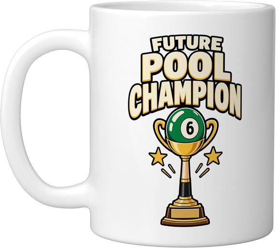Future Pool Champion: Kids Billiards Humor Ceramic Mug
