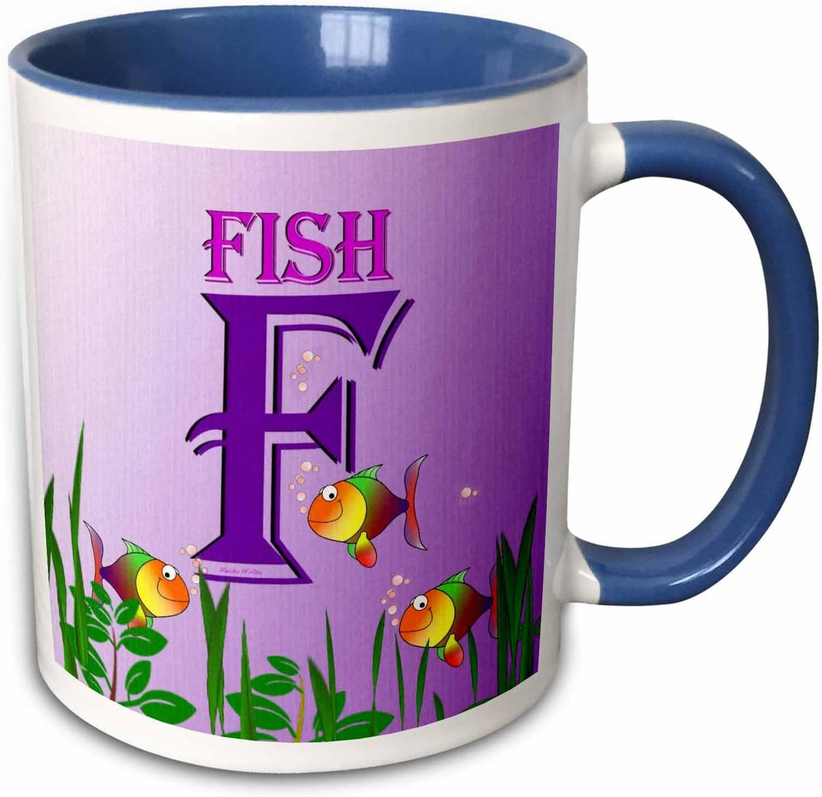 Decorative Animal Alphabet Art Ceramic Mug