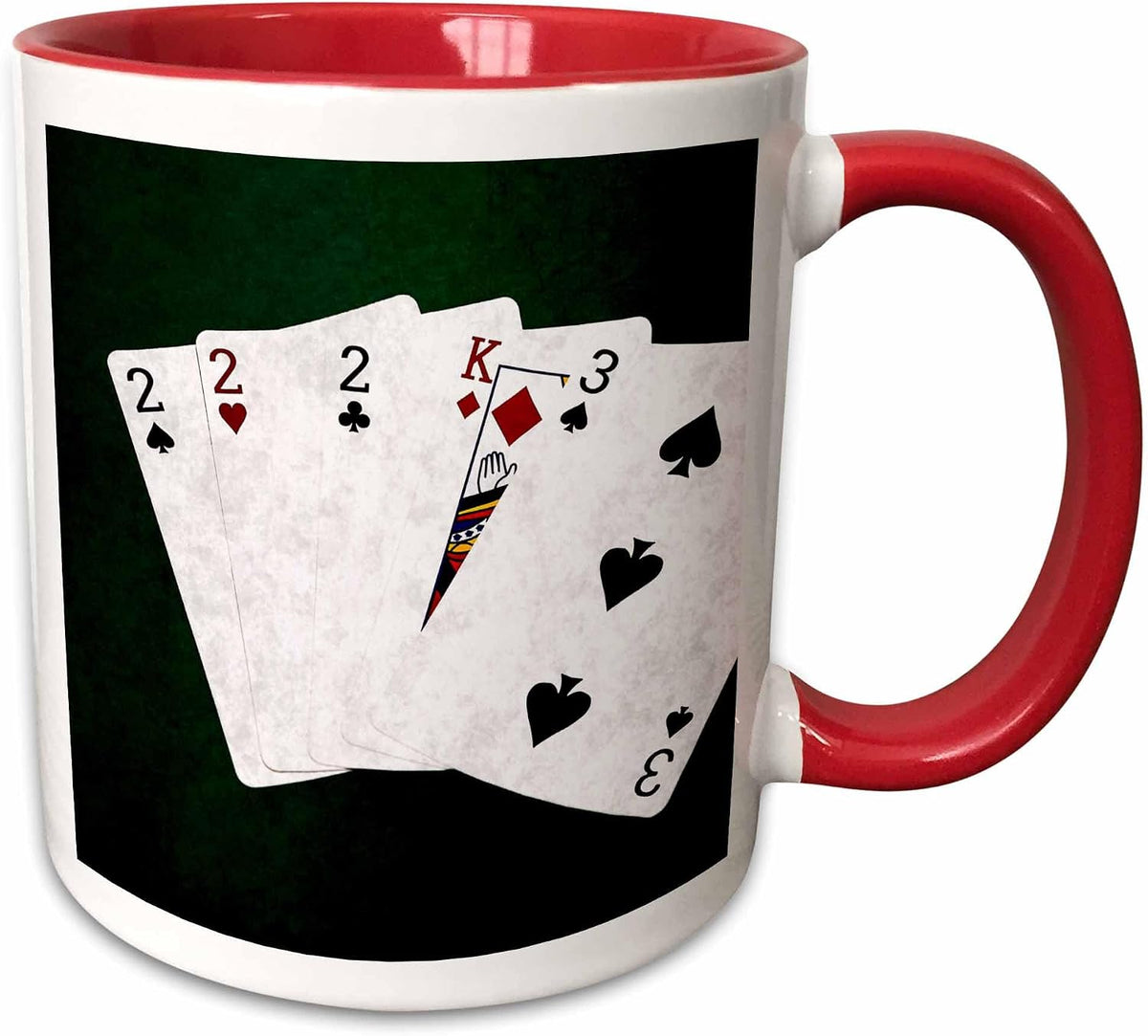 Poker Hands. Three Of A Kind. Two, King, Three Ceramic Mug