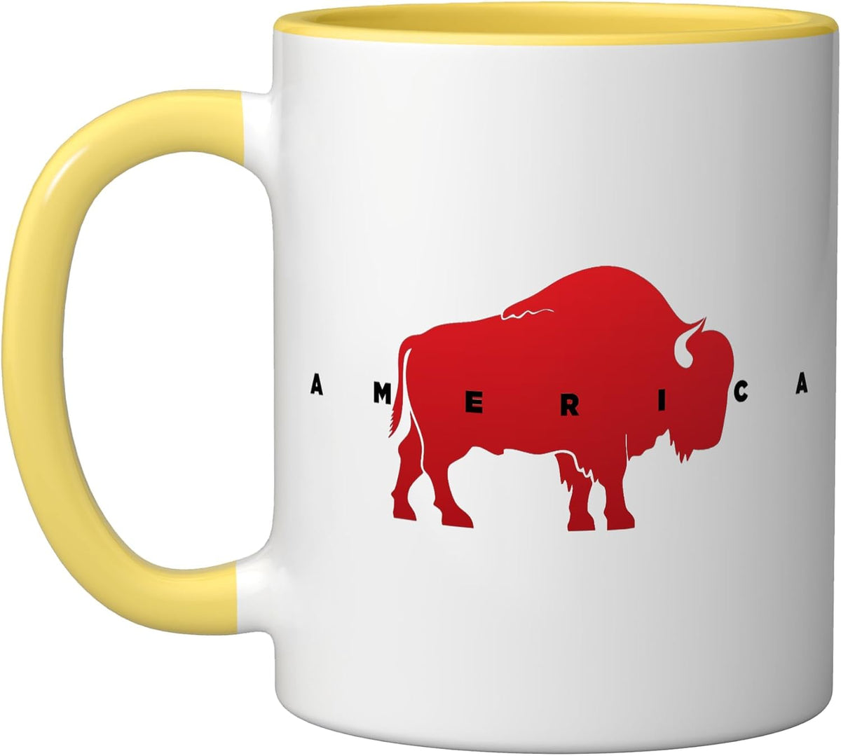 American Buffalo Bison National Animal Silhouette Ceramic Mug