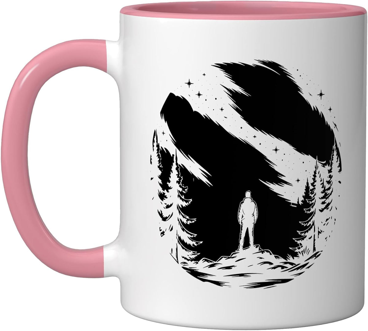 Backyard Astronomer Under Milky Way Dark Sky Field Watcher Ceramic Mug