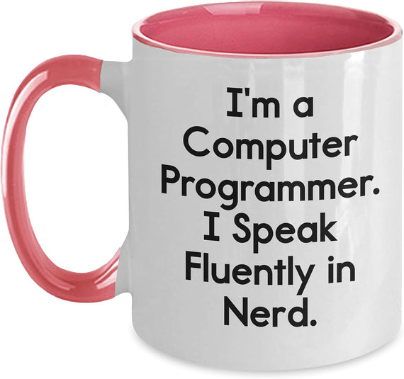 Funny I Speak Fluent Nerd Programmer Quote Ceramic Mug