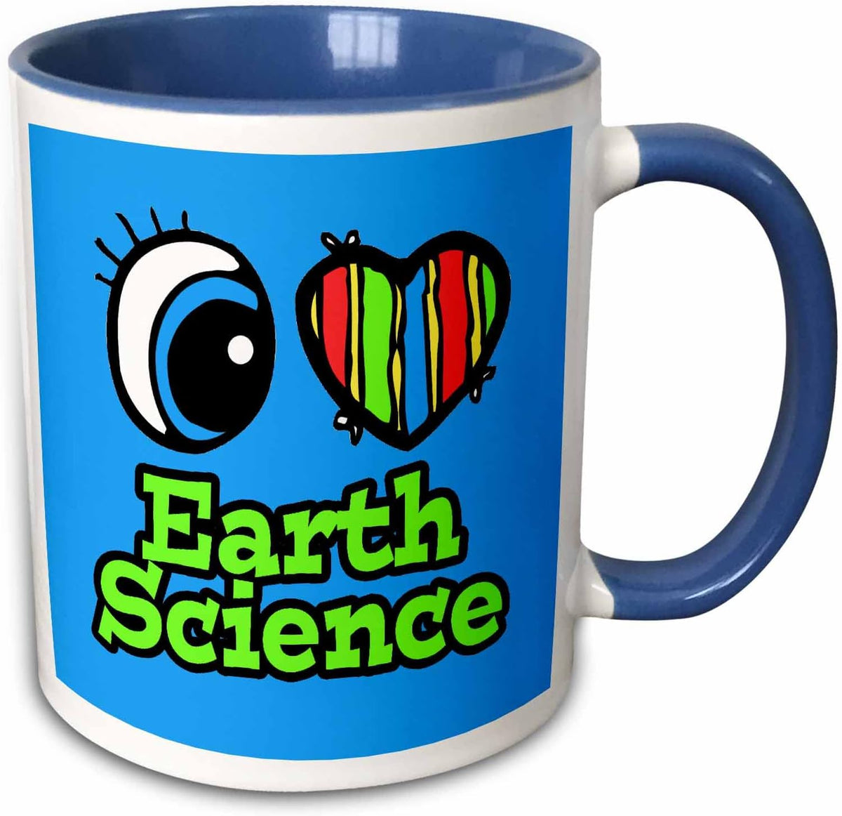 Bright Eye Heart I Love Earth Science Ceramic Mug