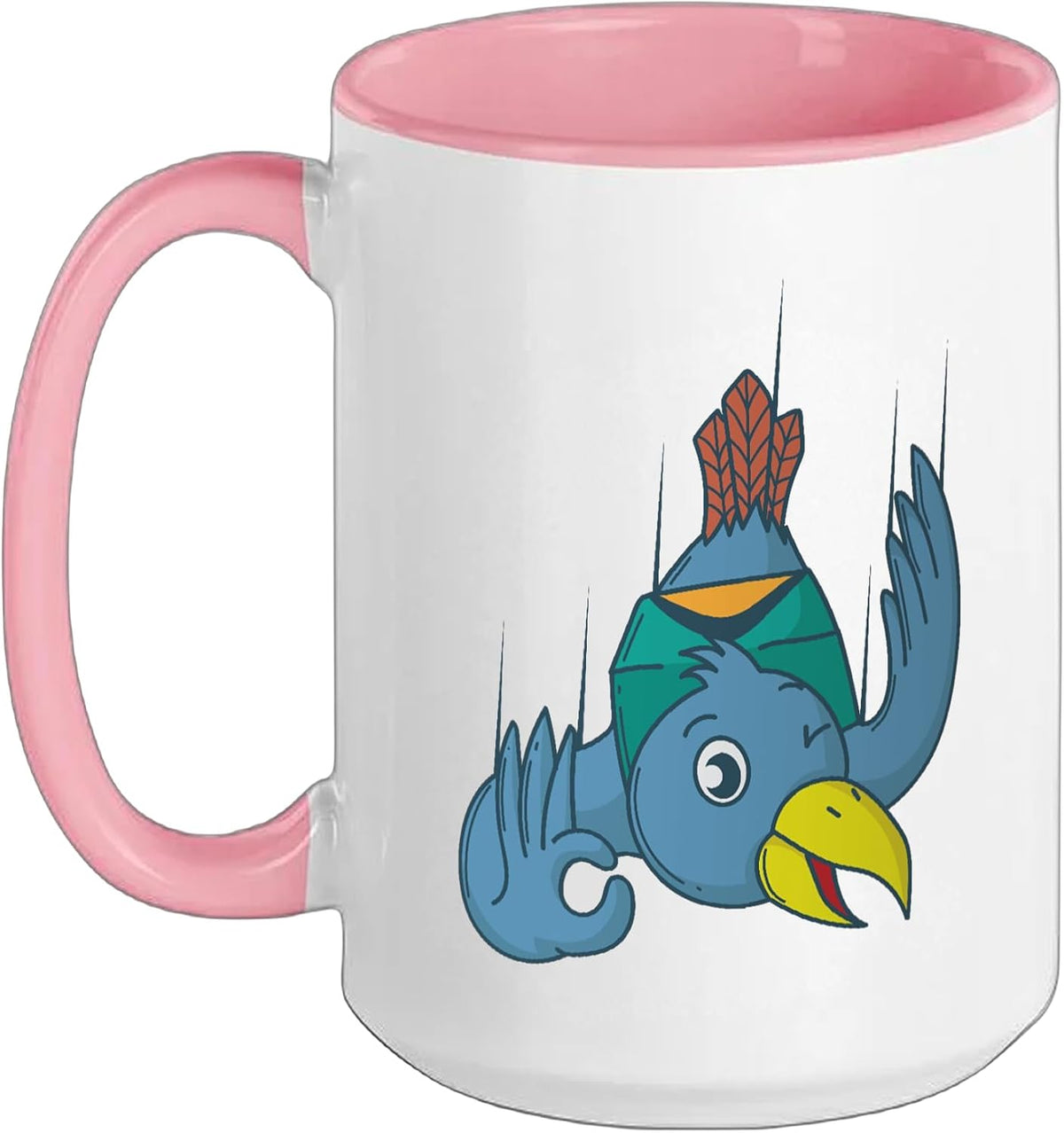 Bird Parachute Jumping Ceramic Mug
