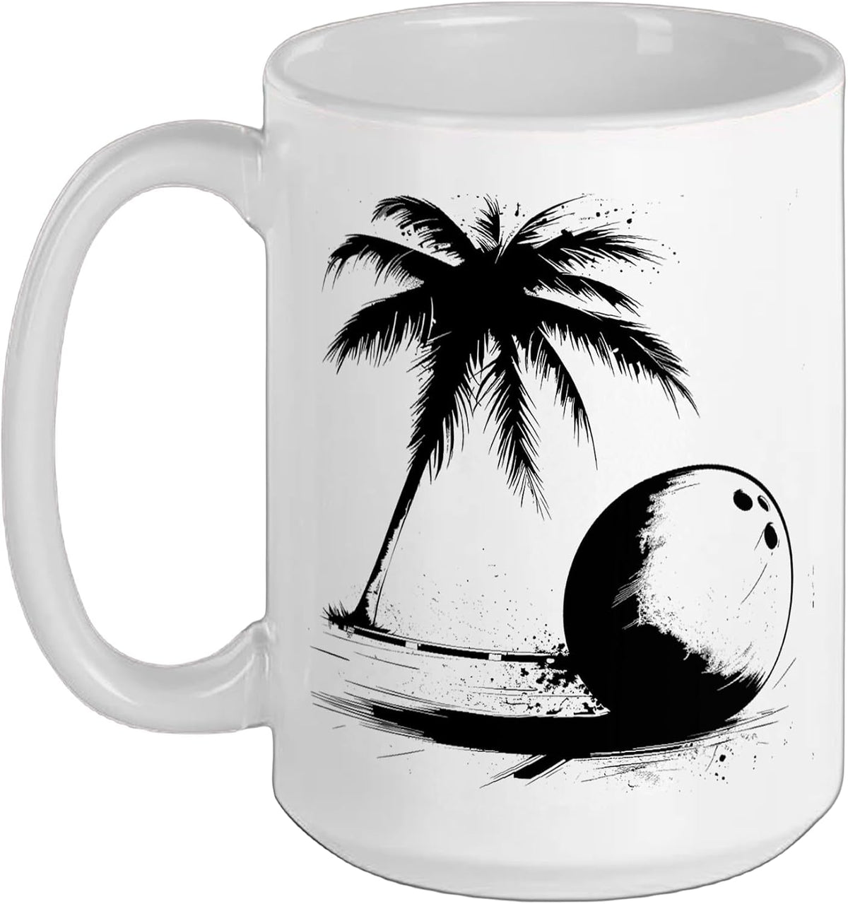 Bowling Palm Tree Ceramic Mug