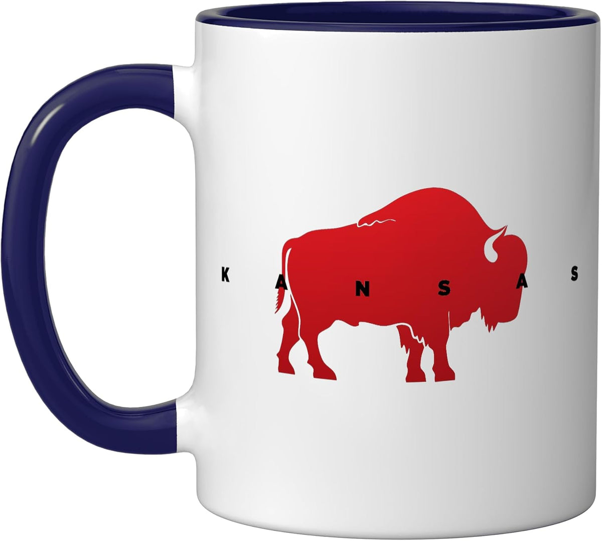 Kansas Buffalo Wildlife Animal Silhouette Ceramic Mug