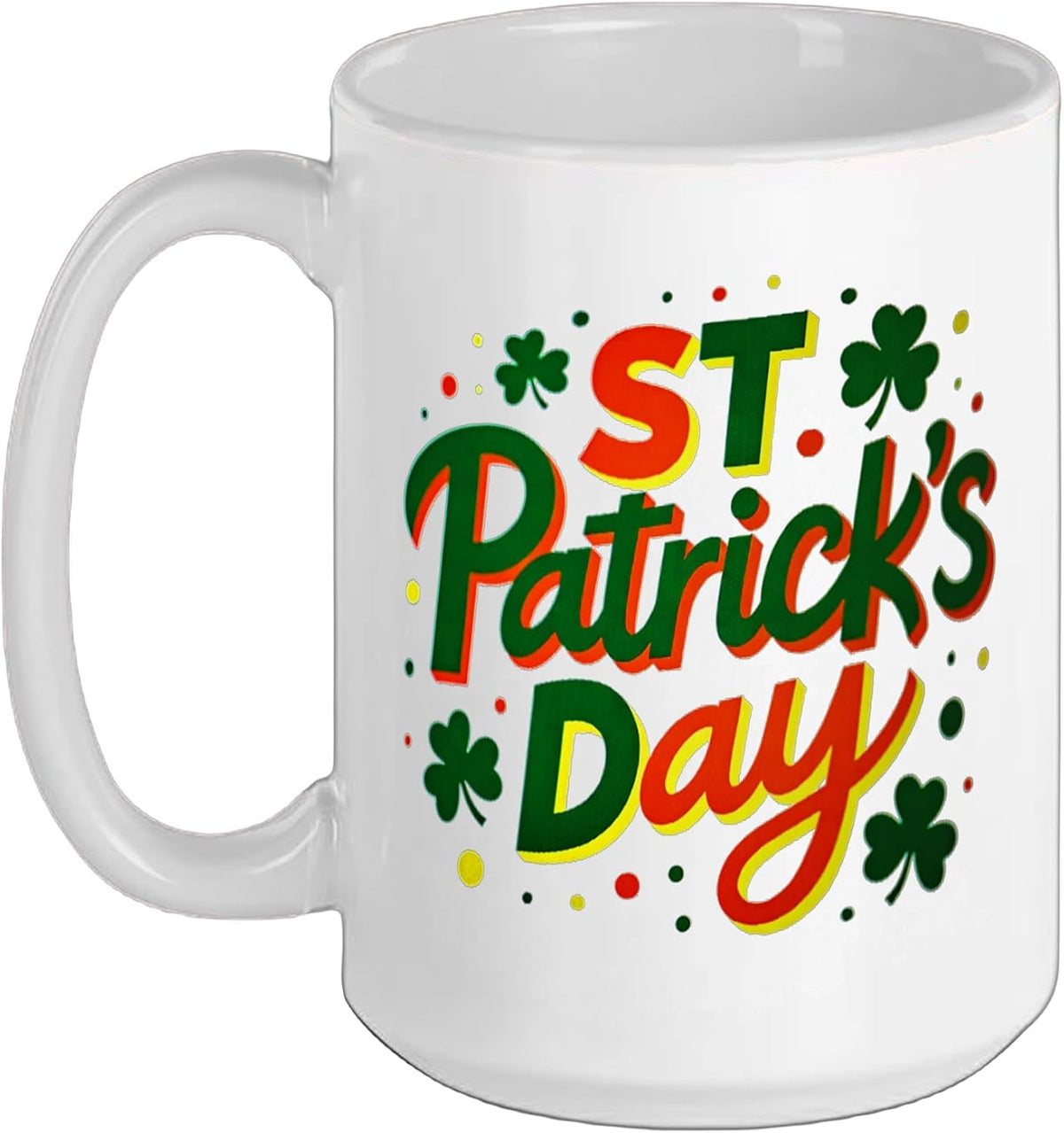 St Patrick's Day Tri-Color Design Ceramic Mug