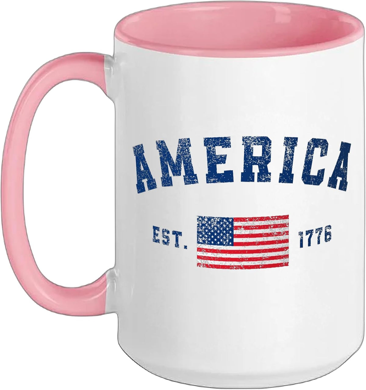 America 4th Of July Patriotic American Flag Matching Ceramic Mug