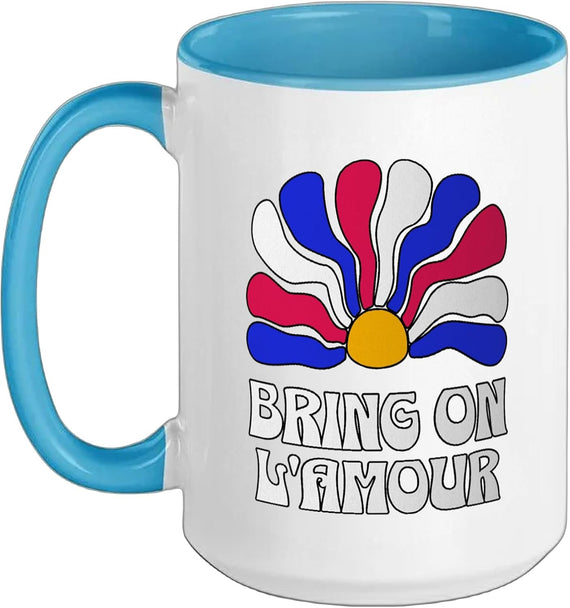 Bring On L'Amour French Sun Retro France Souvenir Ceramic Mug