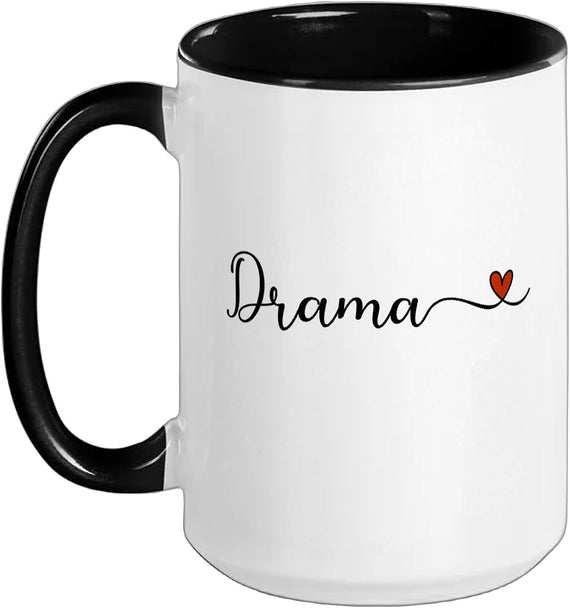 Drama Script Heart Cute Typography Love Drama Ceramic Mug