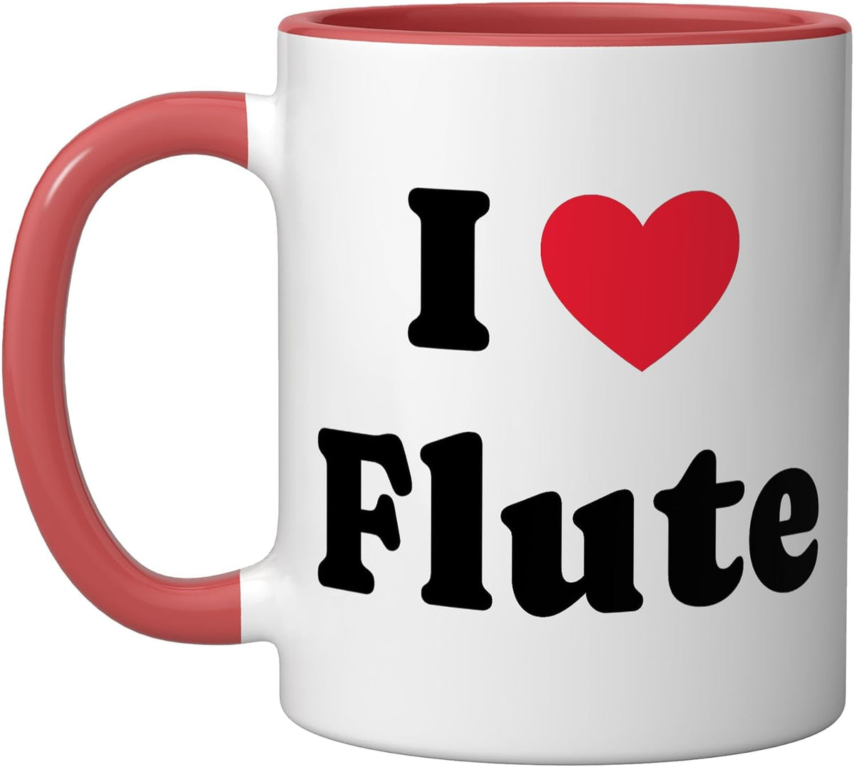 I Love Flute Flutist Ceramic Mug