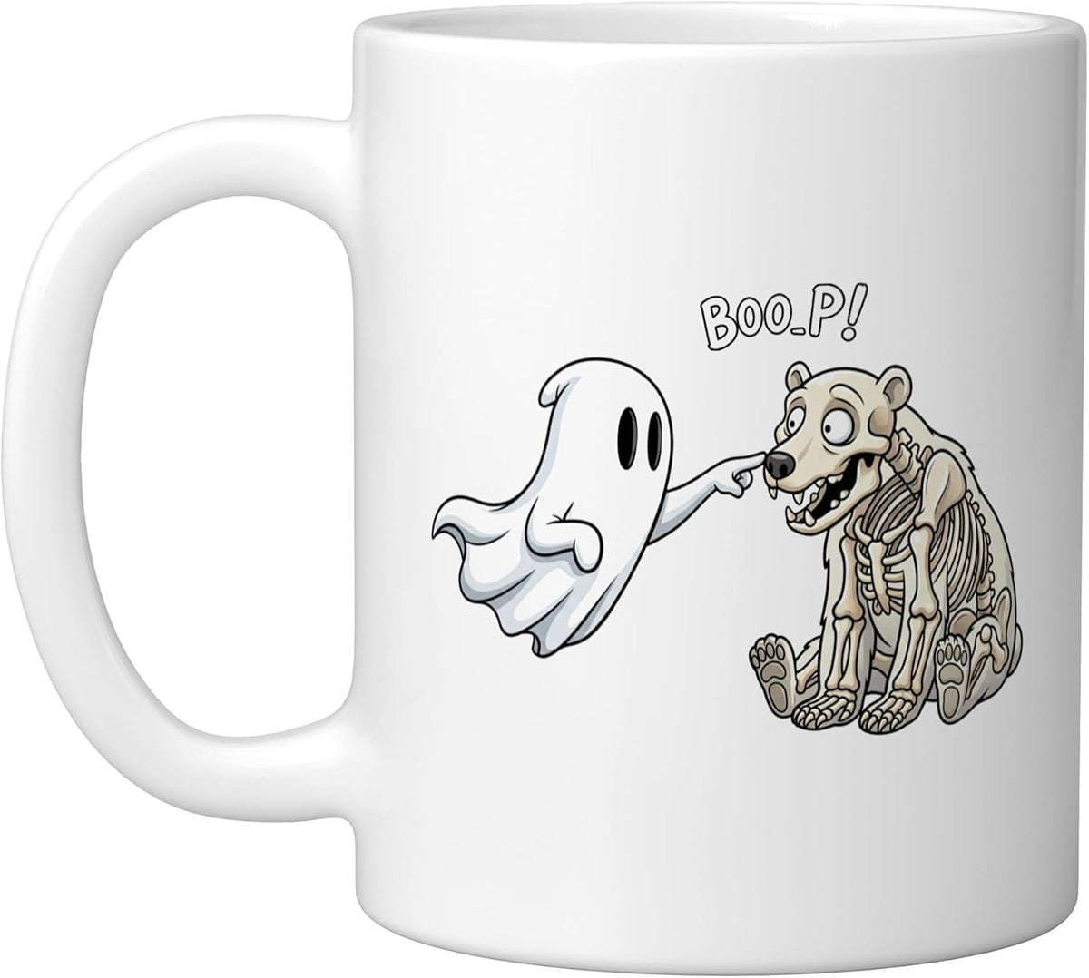 Polar Bear Boo Boo-P Ghost Halloween Kids Mens Womens Ceramic Mug