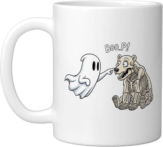 Polar Bear Boo Boo-P Ghost Halloween Kids Mens Womens Ceramic Mug