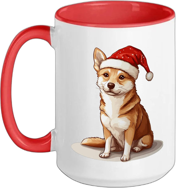 Santa Hat Corgi Puppy Christmas Ceramic Mug