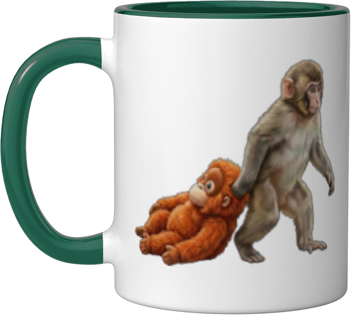 Cute Baby Monkey Punch Japanese Macaque For Men Women Kids Ceramic Mug