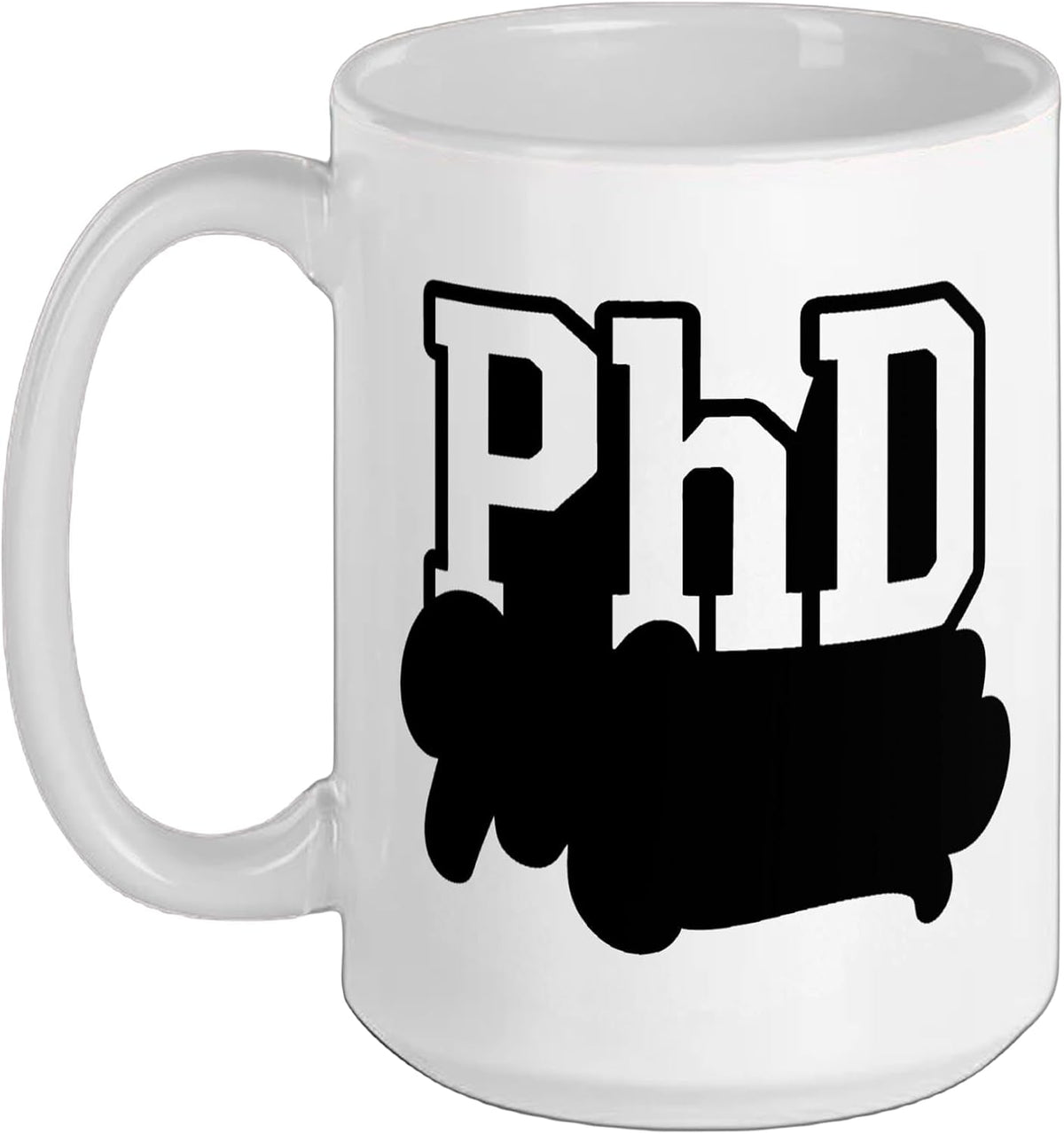 PhD Varsity Letters Bold Graduate Academic Ceramic Mug