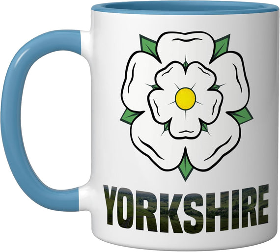 England Yorkshire White Rose Symbol Uk Country Ceramic Mug