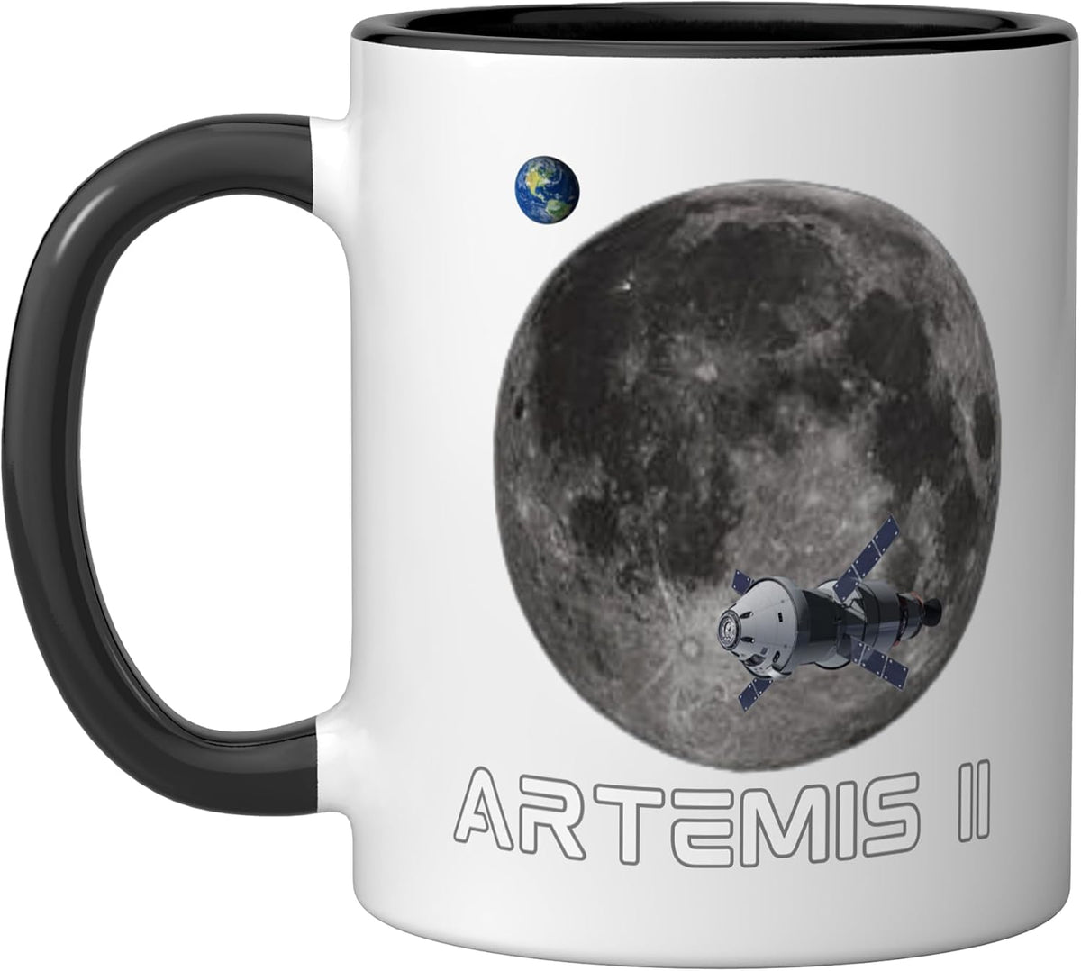 Solar System Artemis Ii Earth Moon Outer Space Ceramic Mug