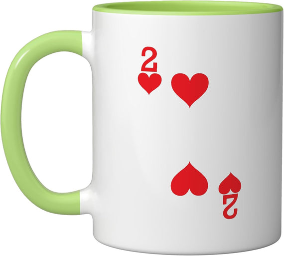 2 Of Hearts - Playing Card Halloween Costume Ceramic Mug