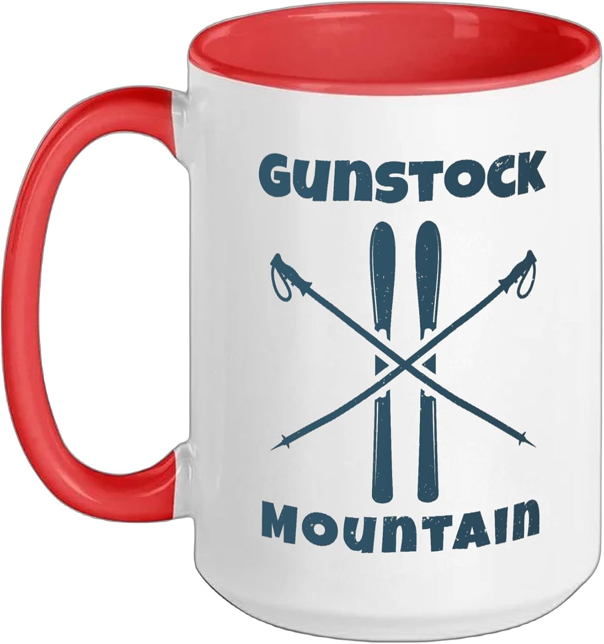 Gunstock Mountain Skiing Skier Skis Poles Down Hill Slalom Ceramic Mug
