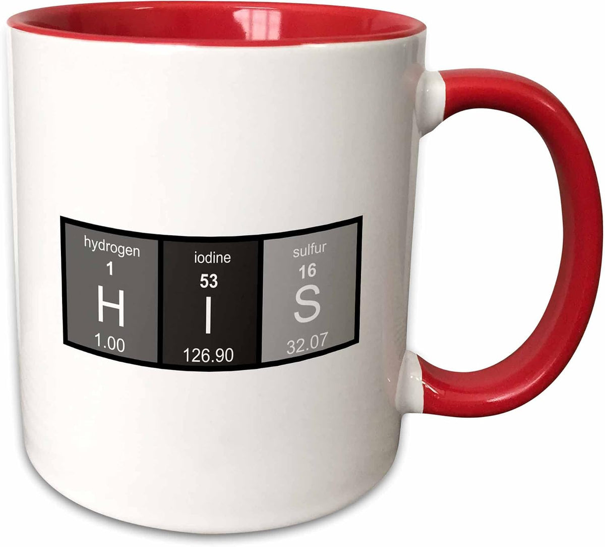 Grey His In Elements From Periodic Table Ceramic Mug