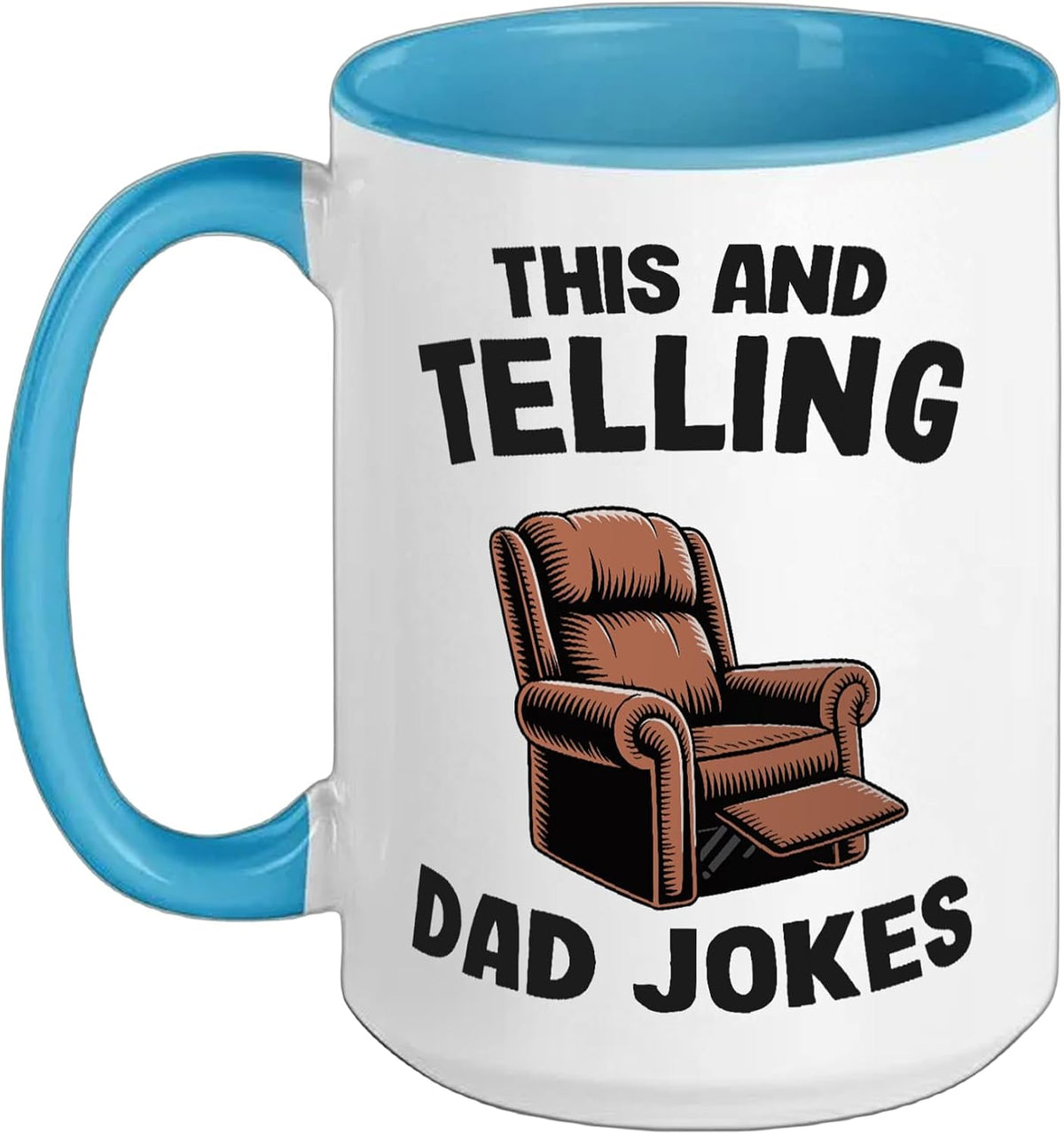Funny Dad Mens Humor This And Telling Dad Jokes Christmas Ceramic Mug