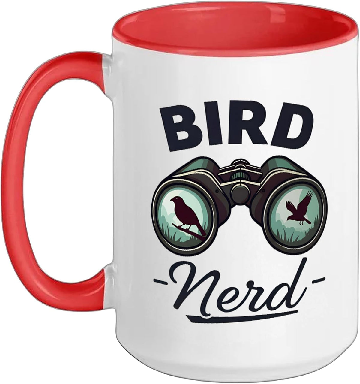 Bird Watching Enthusiast Binoculars Design Ceramic Mug