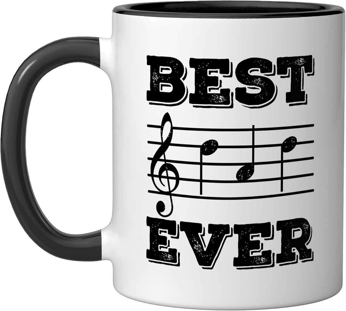 Best Dad Ever Music Note Funny Fathers Day Ceramic Mug