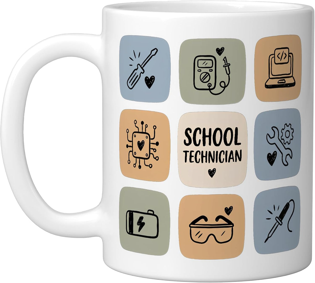School Technician Lab Science Tech Repair Maintenance Ceramic Mug