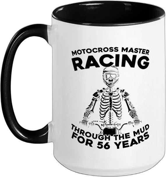 56th Birthday Supermoto Mx Motocross Dirt Bike 56 Years Ceramic Mug
