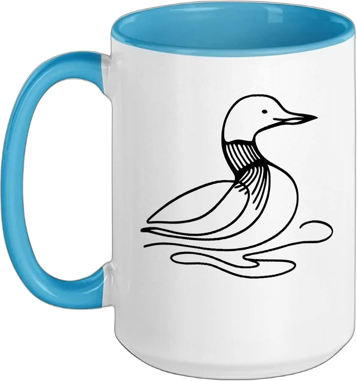 Loon Line Art Birdwatcher Ceramic Mug