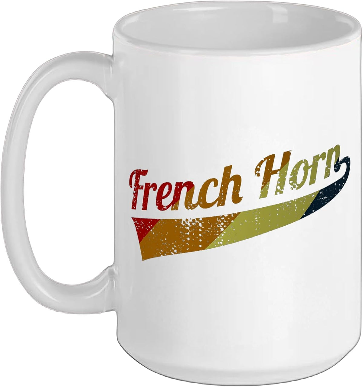 Vintage French Horn Player Double Horn Ceramic Mug