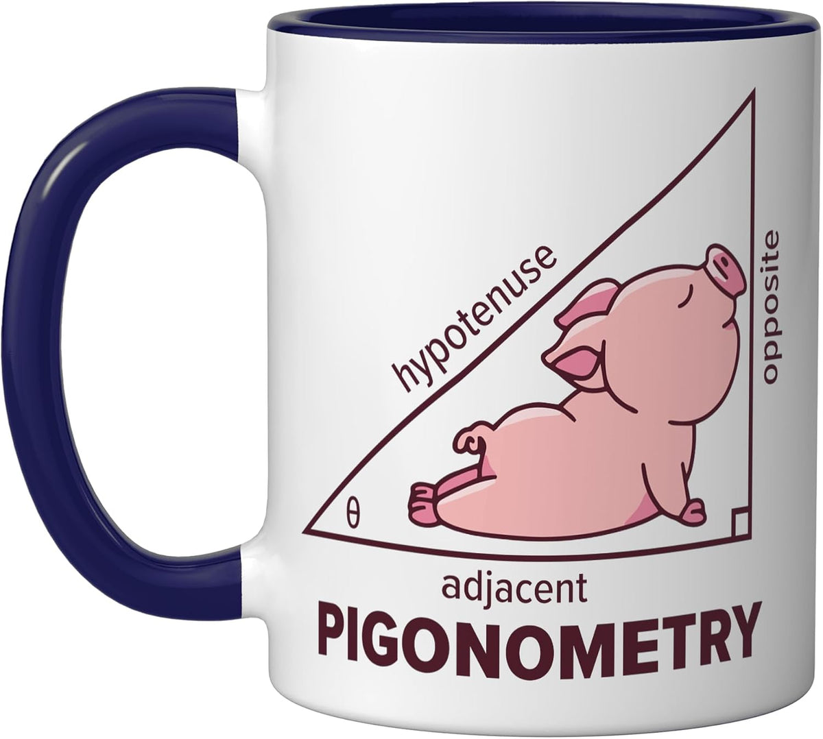 Math Pig Algebra Pigonometry Hypotenuse Mathematician Ceramic Mug