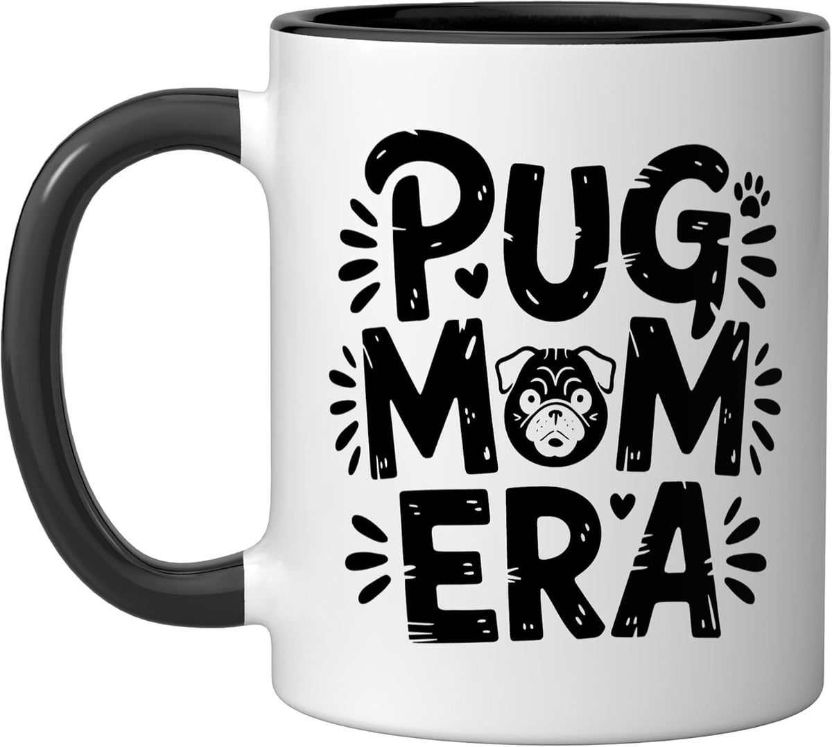Pug Mom Living Era Squishy Face Love Owner Dog Christmas Ceramic Mug