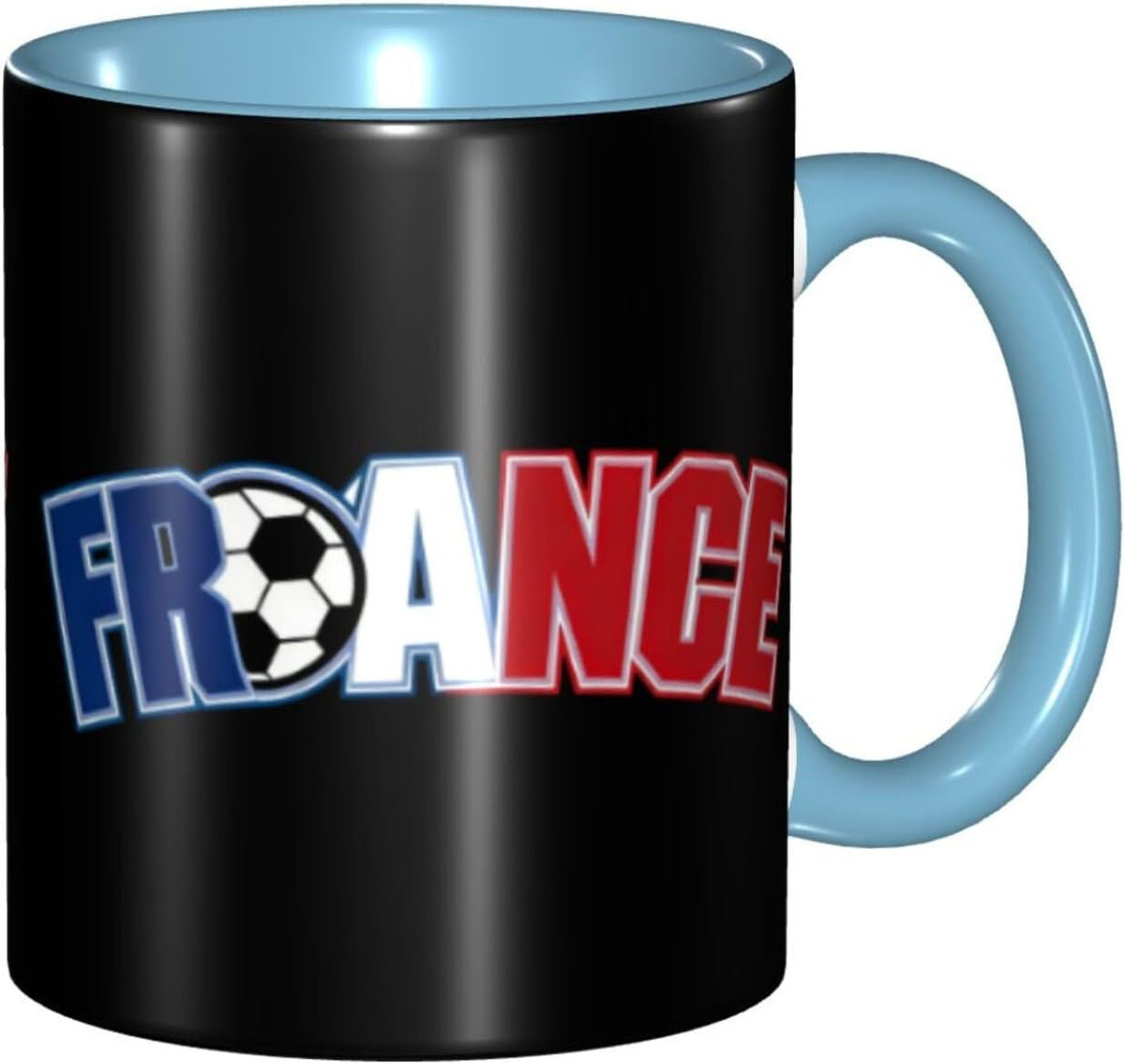 France (2) With Curved Handle Ceramic Mug