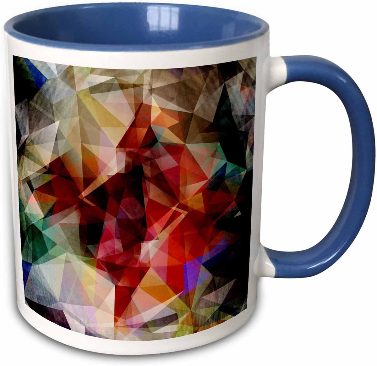 Colorful Geometric Abstract - Grunge Textures Ceramic Mug