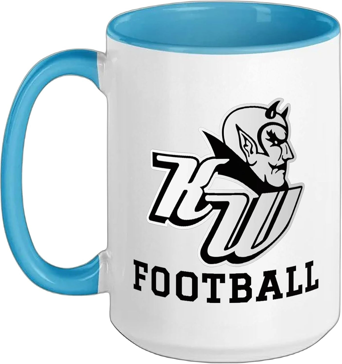 Kw Blue Devil Football Team Spirit Ceramic Mug