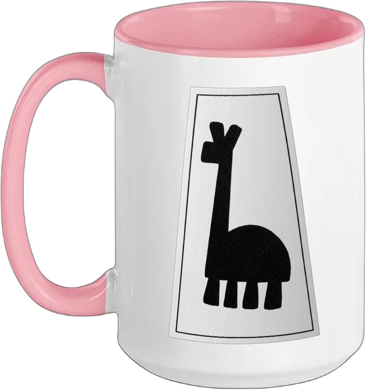 Black Llama Silhouette Minimalist Frame Ceramic Mug