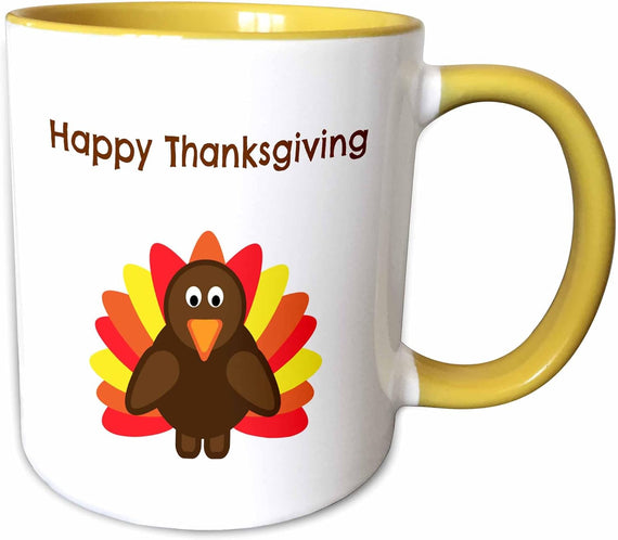 Happy Thanksgiving With A Picture Of A Cute Ceramic Mug