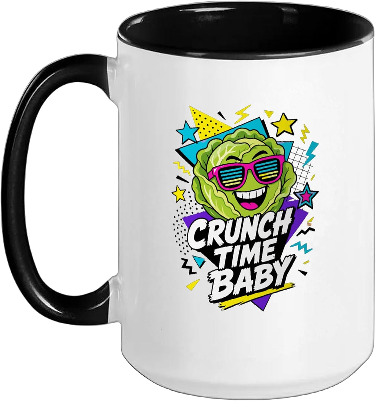 Crunch Time Baby Funny Lettuce Cartoon Ceramic Mug