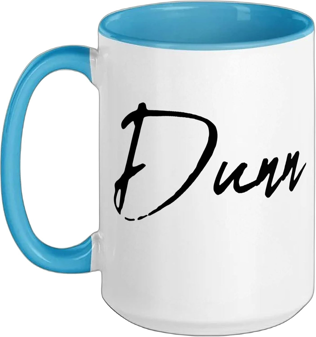 Beautiful Handwritten Font Dunn Calligraphy Ceramic Mug