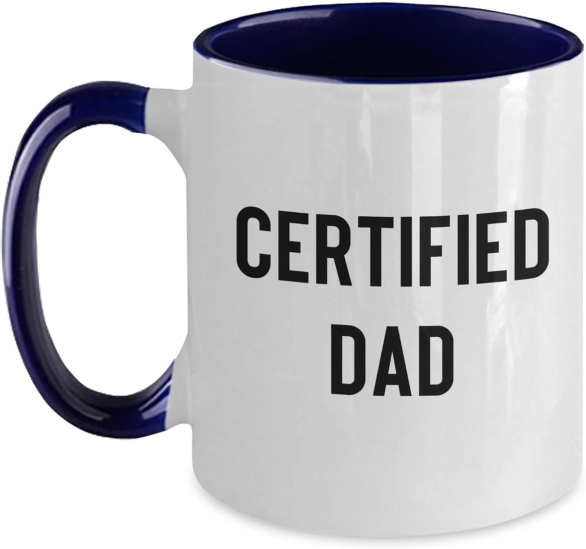 Certified Dad Funny Badge Ceramic Mug