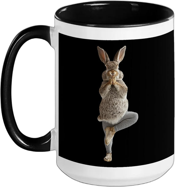 Rabbit Yoga Ceramic Mug