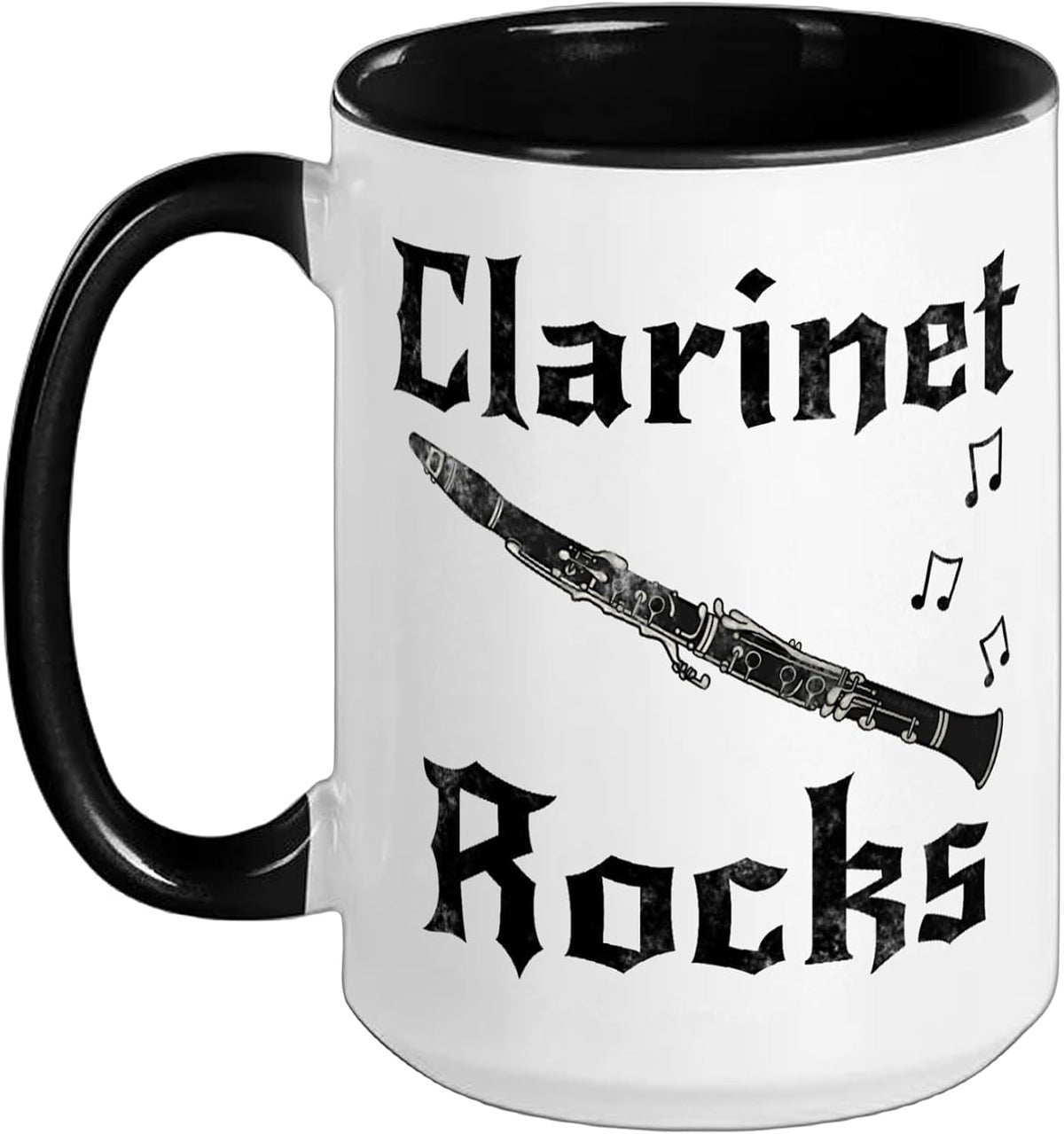 Clarinet Rocks, Clarinetist Woodwind Player Folk Musician Ceramic Mug