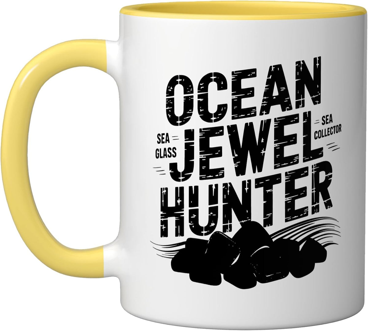 Ocean Jewel Hunter Sea Glass Beachcomber Beach Coastal Ceramic Mug