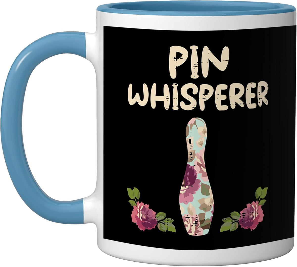Pin Whisperer Bowling Player Funny Bowler Women Girls Kids Ceramic Mug