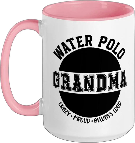 Crazy Proud Water Polo Grandma Water Polo Player Grandma Ceramic Mug