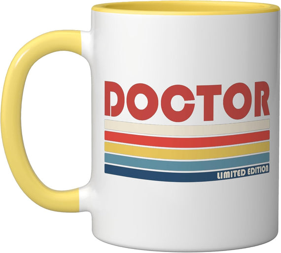 Doctor Retro Limited Edition Vintage Stripes Ceramic Mug