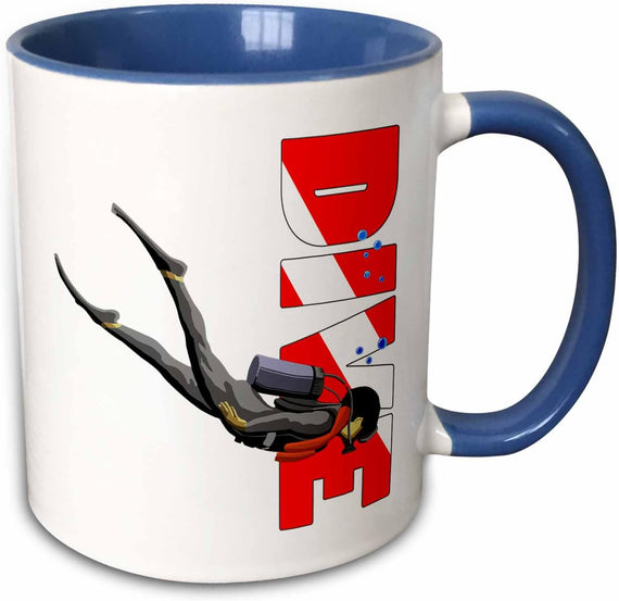 Scuba Diving Graphic For Anyone Who Loves To Scuba Dive Or Ceramic Mug