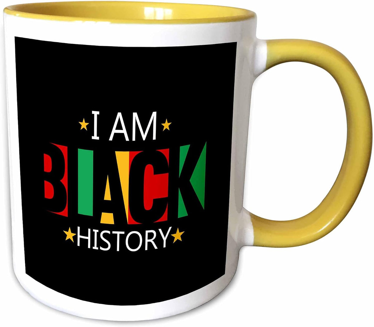 I Am Black History Stylish Colorful Text Ceramic Mug